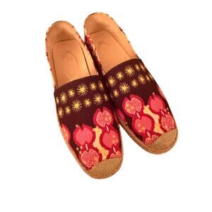 Tod’s Italian-Made Canvas Vibrant Floral and Star Print Espadrilles Sz. 37.5